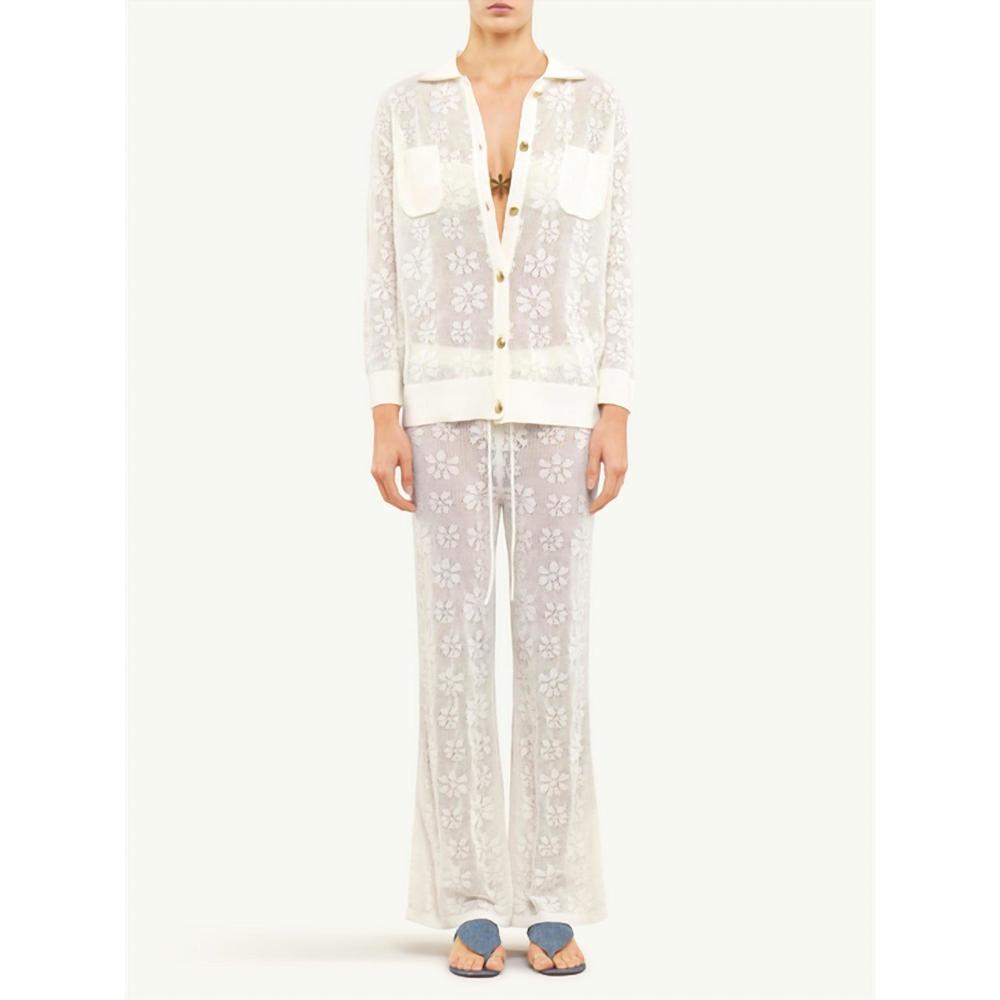 NEW ASTA RESORT delilah crochet pant in salt